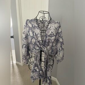 Snake Skin Wrap Top